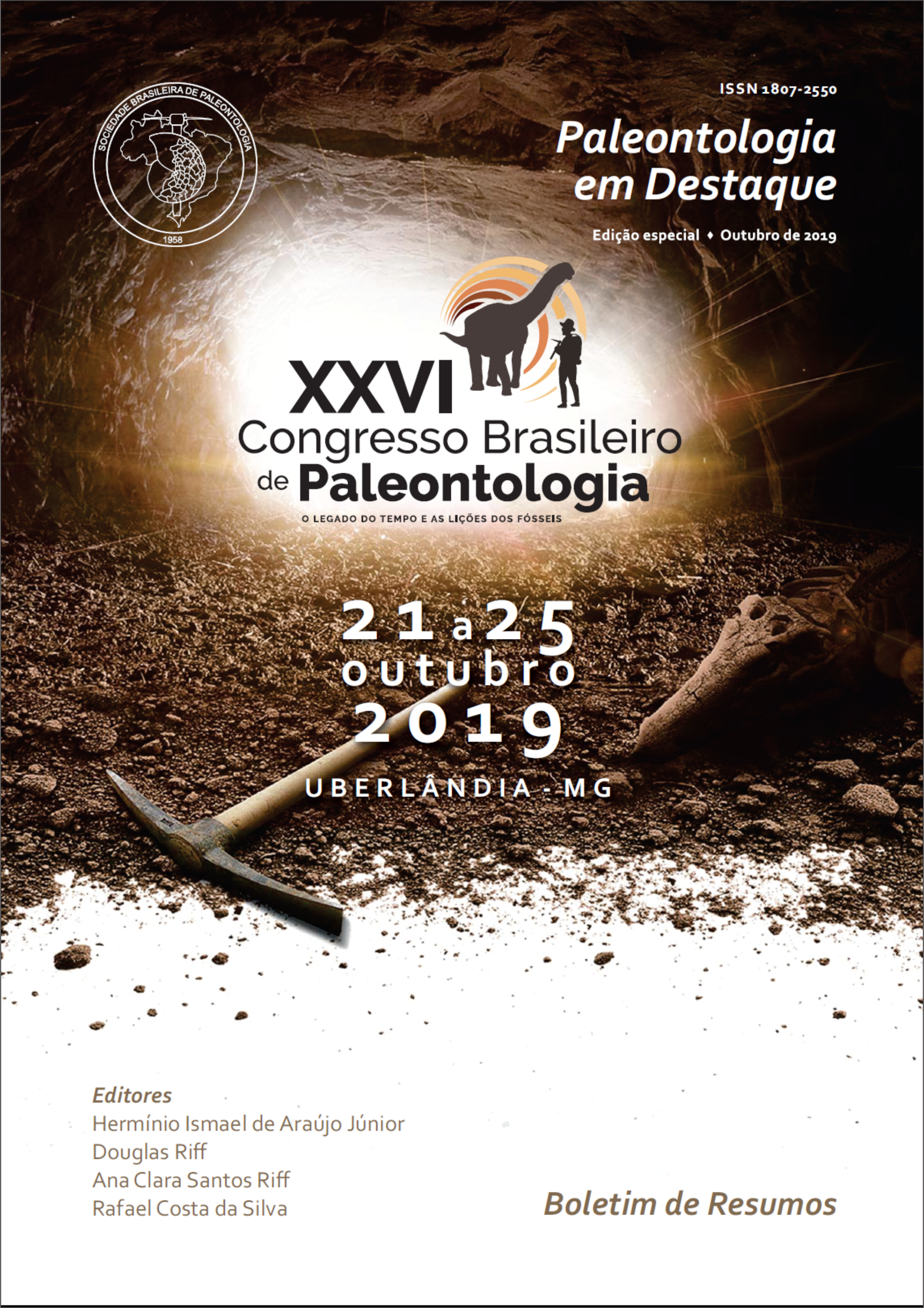 					Visualizar v. 34 n. Edição Especial (2019): Boletim de Resumos XXVI Congresso Brasileiro de Paleontologia 2019
				