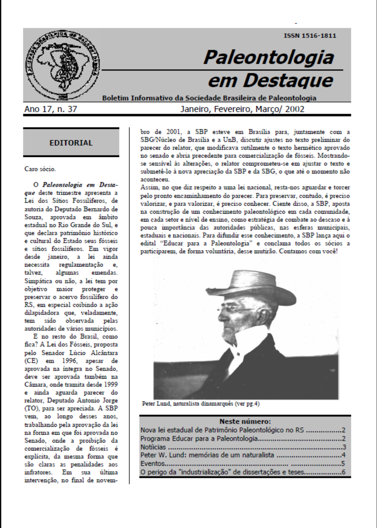 					Ver Vol. 17 Núm. 37 (2002): Boletín de Noticias
				